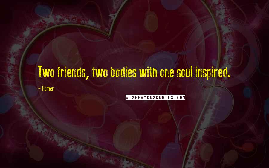 Homer Quotes: Two friends, two bodies with one soul inspired.