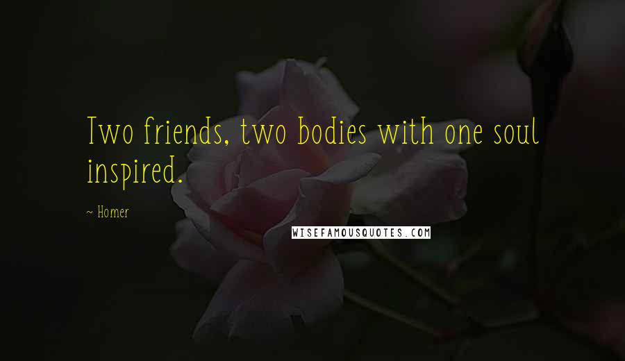 Homer Quotes: Two friends, two bodies with one soul inspired.