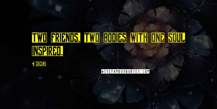 Homer Quotes: Two friends, two bodies with one soul inspired.