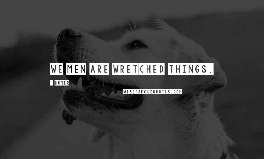 Homer Quotes: We men are wretched things.