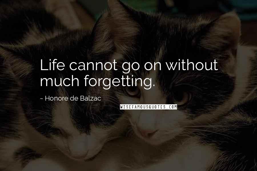 Honore De Balzac Quotes: Life cannot go on without much forgetting.