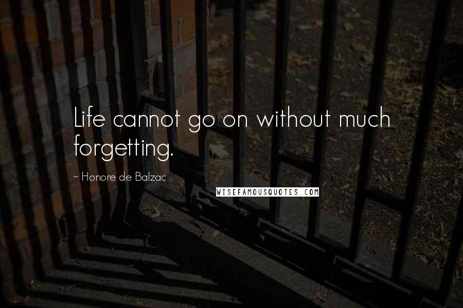 Honore De Balzac Quotes: Life cannot go on without much forgetting.