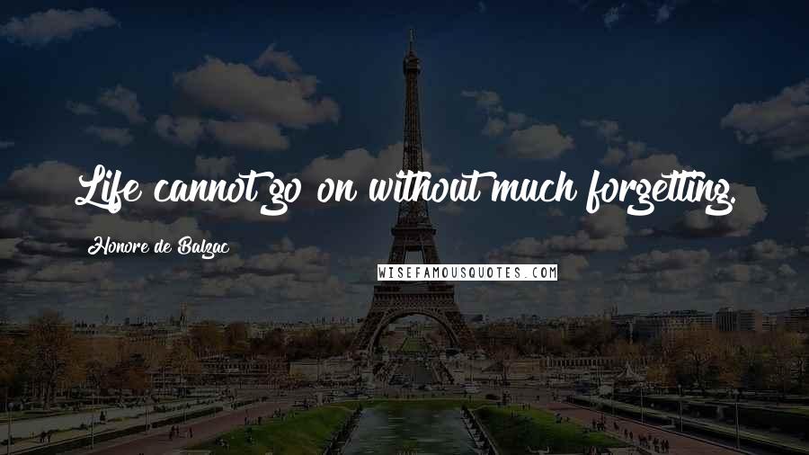 Honore De Balzac Quotes: Life cannot go on without much forgetting.