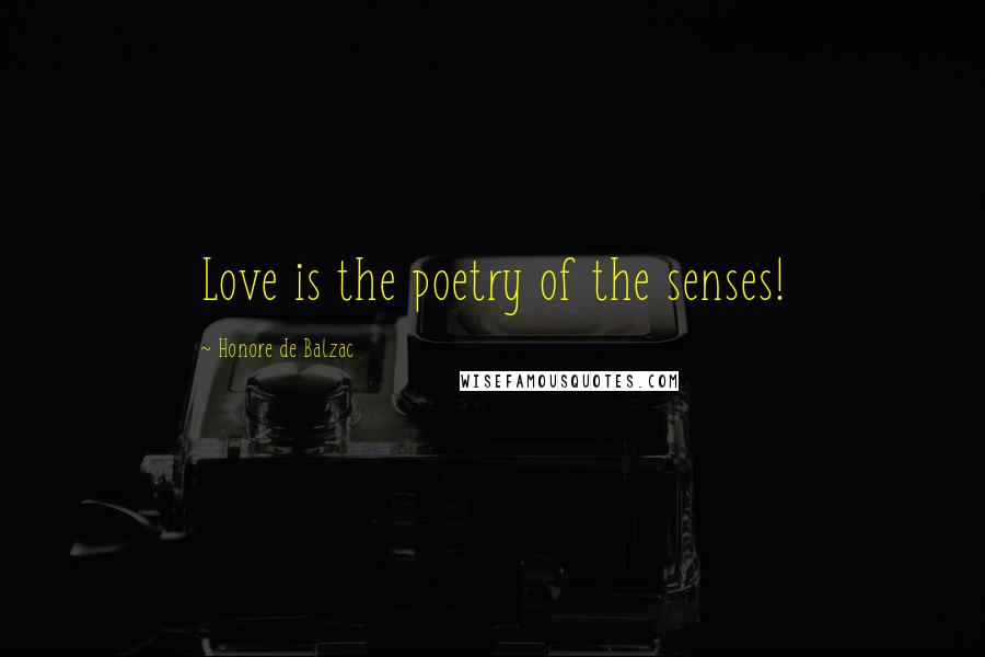 Honore De Balzac Quotes: Love is the poetry of the senses!