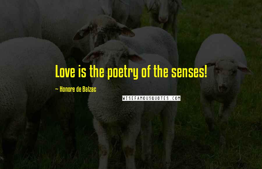 Honore De Balzac Quotes: Love is the poetry of the senses!