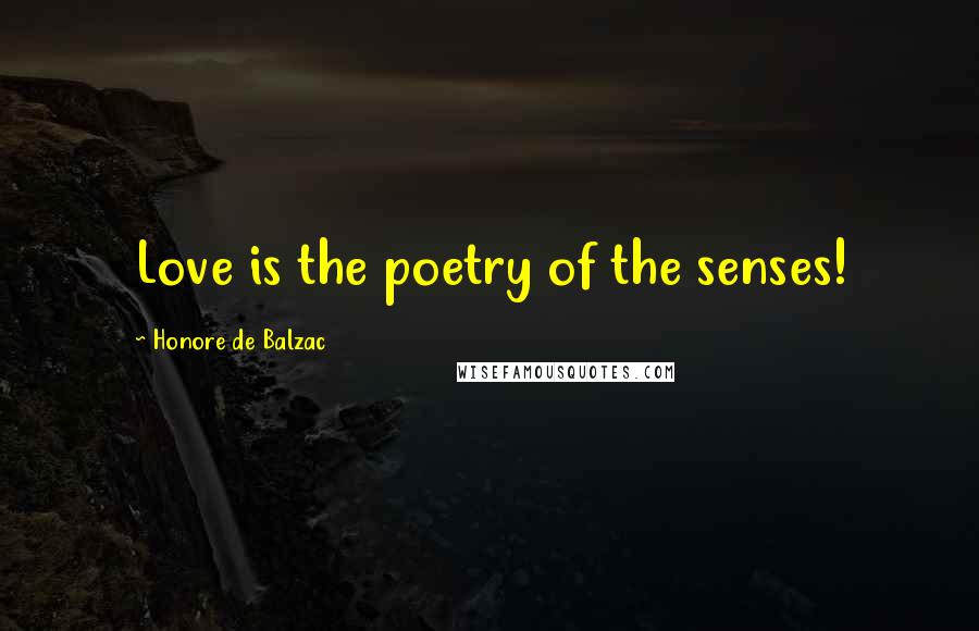 Honore De Balzac Quotes: Love is the poetry of the senses!
