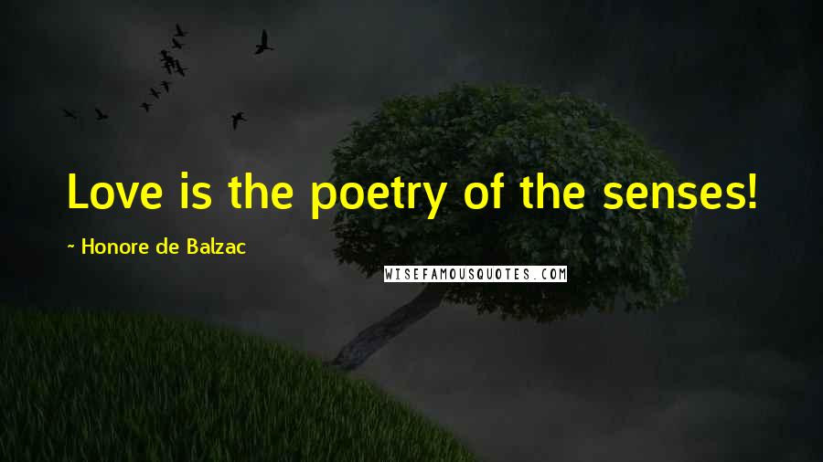 Honore De Balzac Quotes: Love is the poetry of the senses!