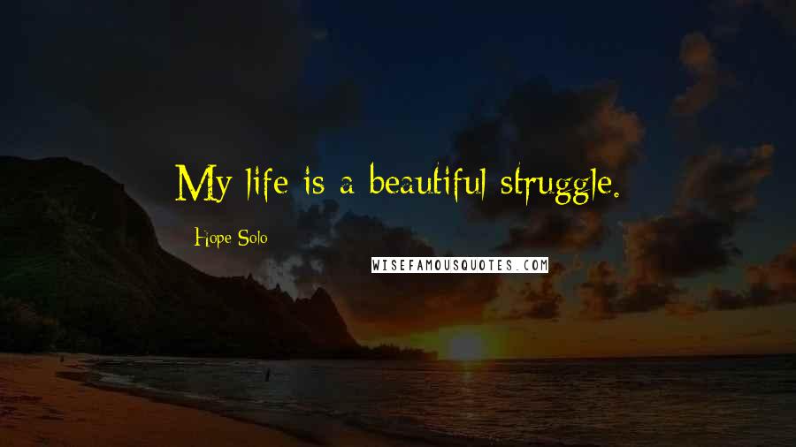 Hope Solo Quotes: My life is a beautiful struggle.