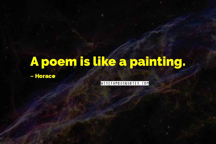 Horace Quotes: A poem is like a painting.