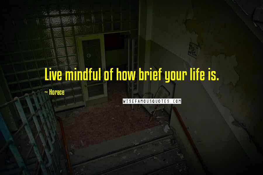 Horace Quotes: Live mindful of how brief your life is.