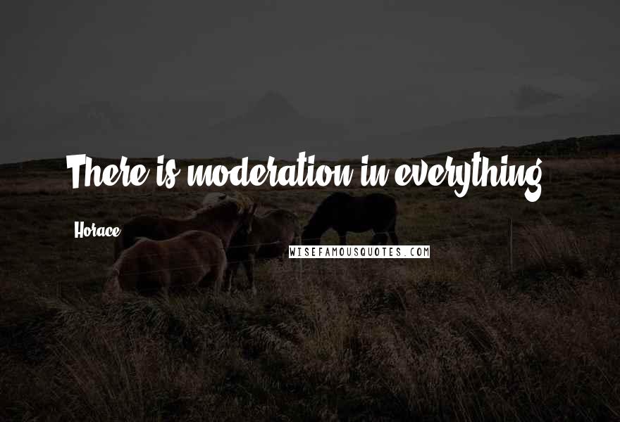Horace Quotes: There is moderation in everything.