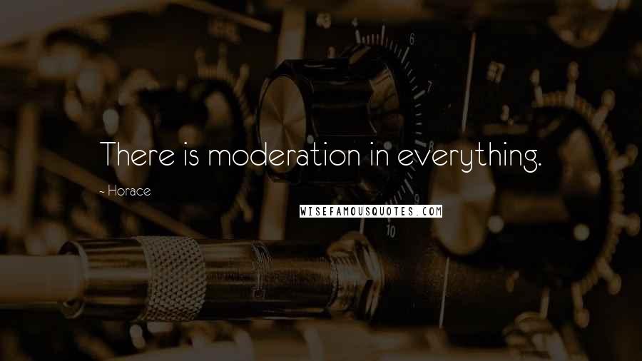 Horace Quotes: There is moderation in everything.