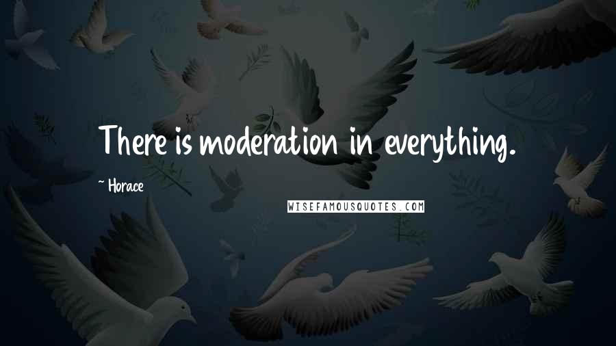 Horace Quotes: There is moderation in everything.