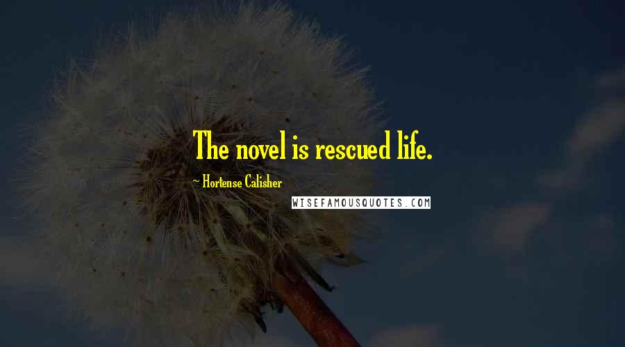 Hortense Calisher Quotes: The novel is rescued life.