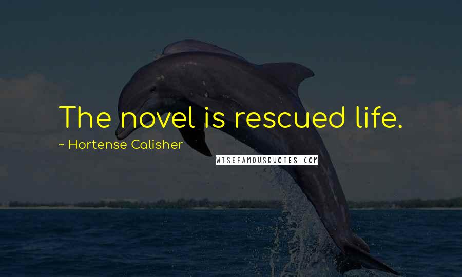 Hortense Calisher Quotes: The novel is rescued life.