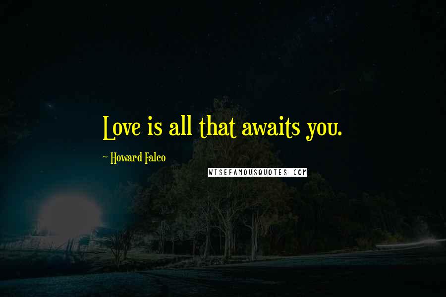 Howard Falco Quotes: Love is all that awaits you.