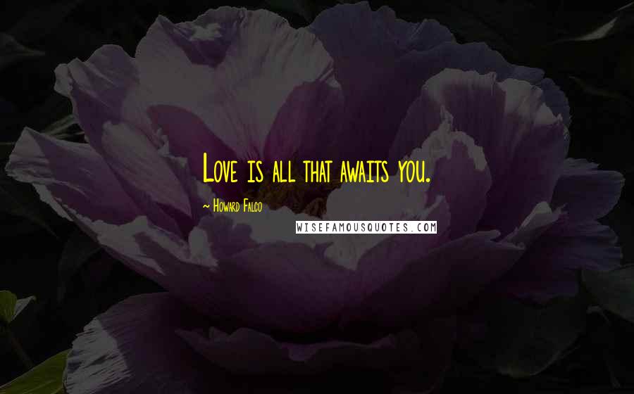 Howard Falco Quotes: Love is all that awaits you.