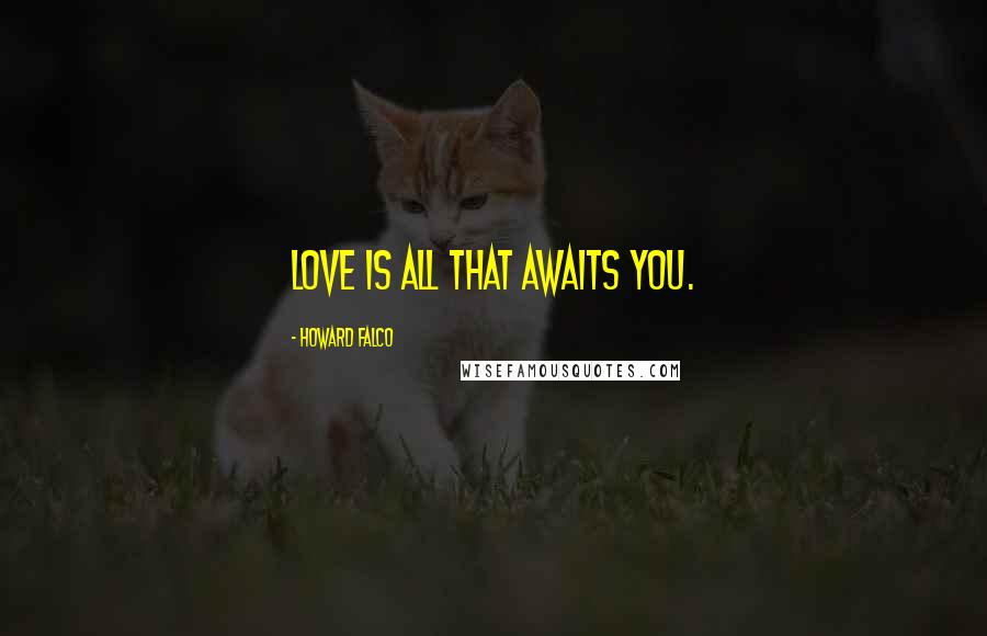 Howard Falco Quotes: Love is all that awaits you.