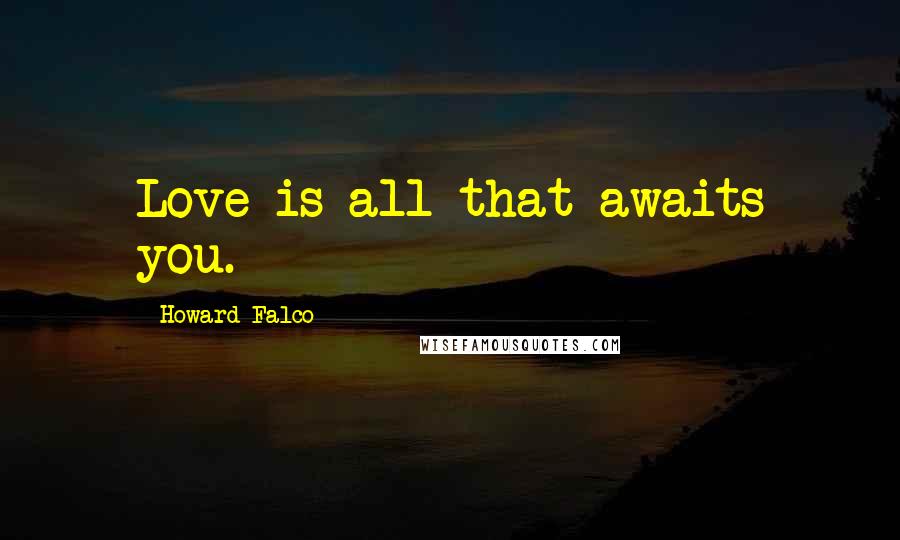 Howard Falco Quotes: Love is all that awaits you.