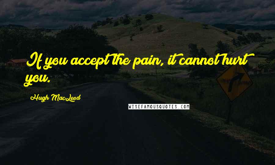 Hugh MacLeod Quotes: If you accept the pain, it cannot hurt you.