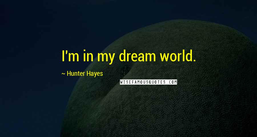 Hunter Hayes Quotes: I'm in my dream world.