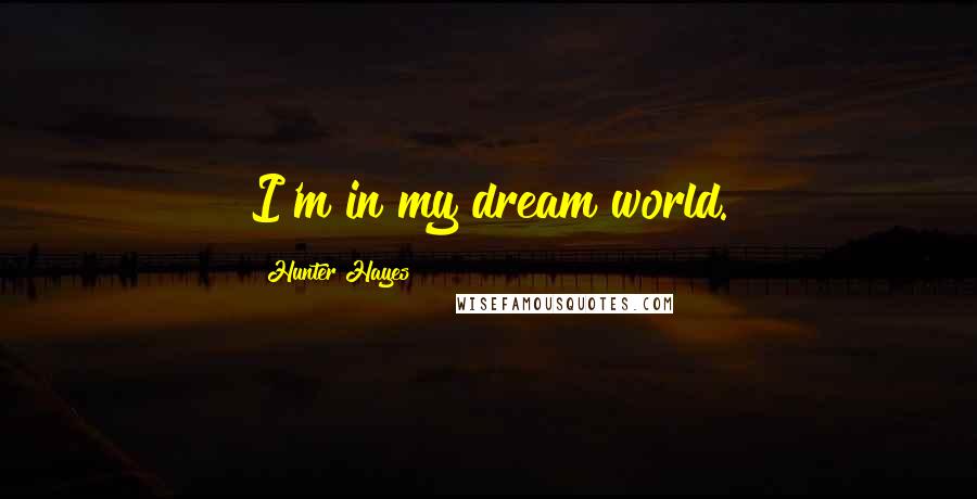 Hunter Hayes Quotes: I'm in my dream world.