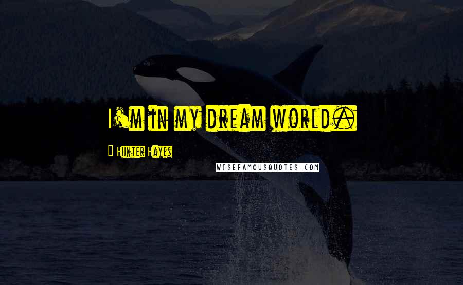 Hunter Hayes Quotes: I'm in my dream world.