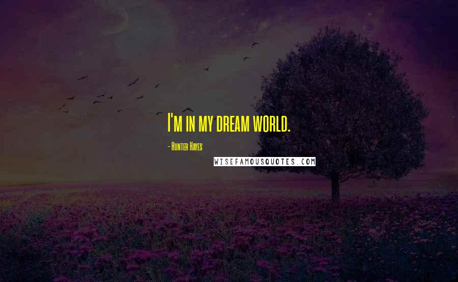 Hunter Hayes Quotes: I'm in my dream world.