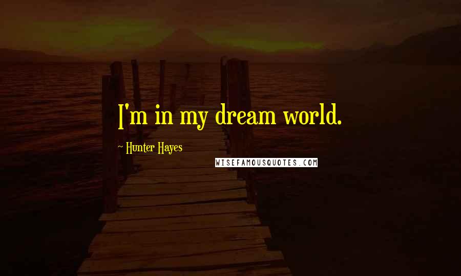 Hunter Hayes Quotes: I'm in my dream world.