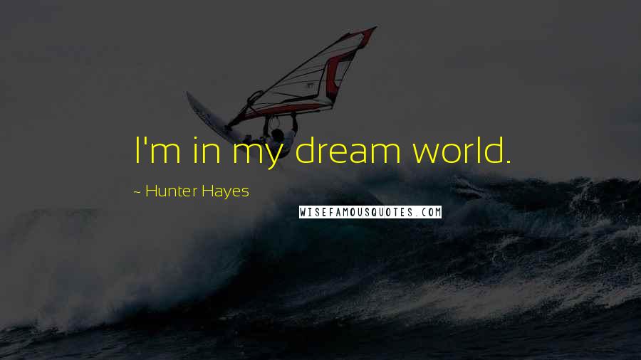 Hunter Hayes Quotes: I'm in my dream world.