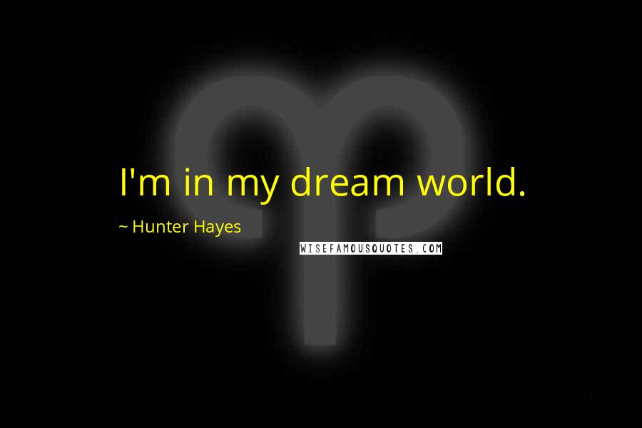 Hunter Hayes Quotes: I'm in my dream world.