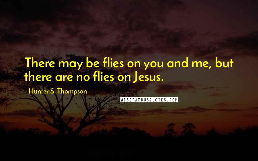 Hunter S. Thompson Quotes: There may be flies on you and me, but there are no flies on Jesus.