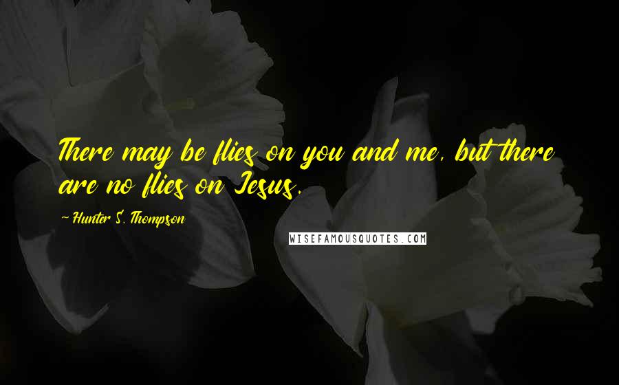 Hunter S. Thompson Quotes: There may be flies on you and me, but there are no flies on Jesus.