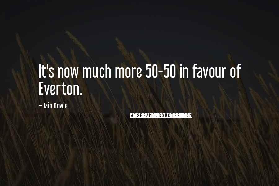 Iain Dowie Quotes: It's now much more 50-50 in favour of Everton.