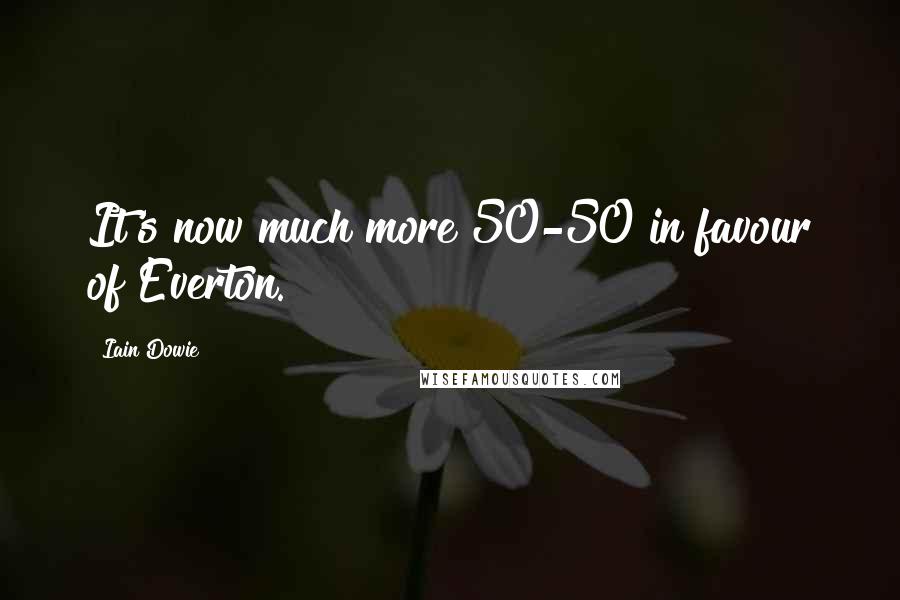 Iain Dowie Quotes: It's now much more 50-50 in favour of Everton.