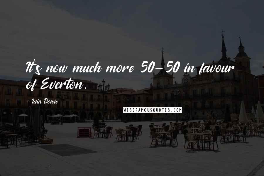 Iain Dowie Quotes: It's now much more 50-50 in favour of Everton.