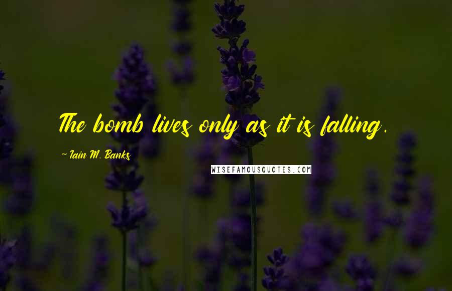 Iain M. Banks Quotes: The bomb lives only as it is falling.