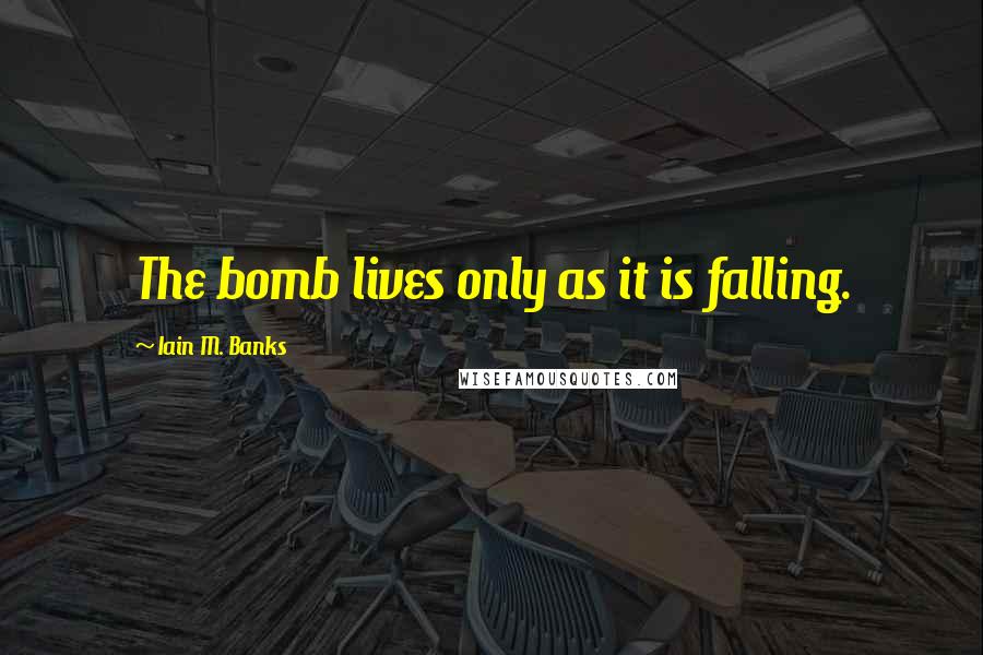 Iain M. Banks Quotes: The bomb lives only as it is falling.