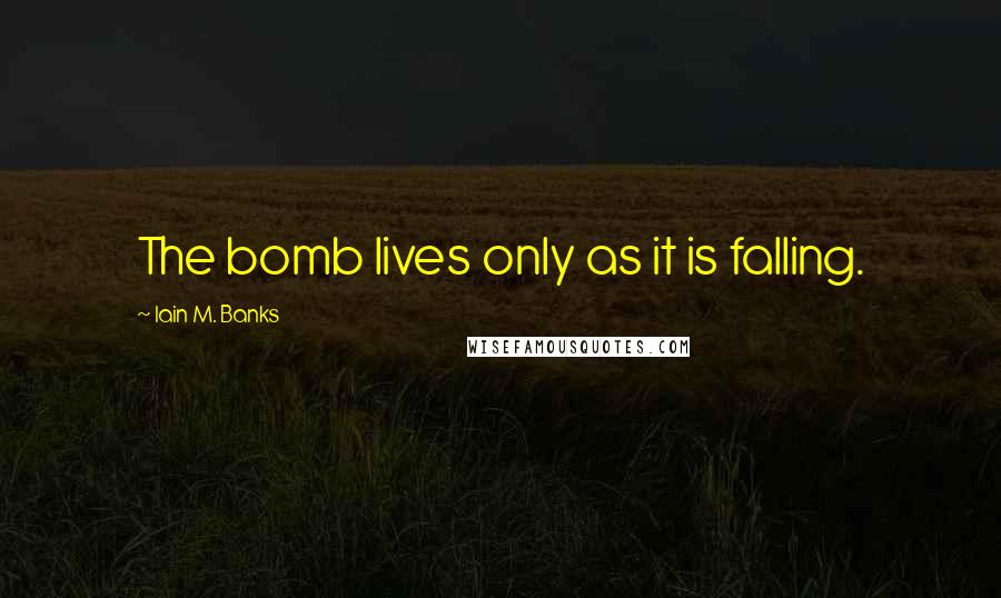 Iain M. Banks Quotes: The bomb lives only as it is falling.