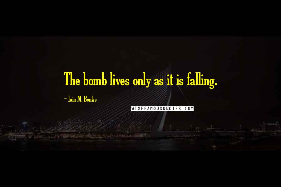 Iain M. Banks Quotes: The bomb lives only as it is falling.