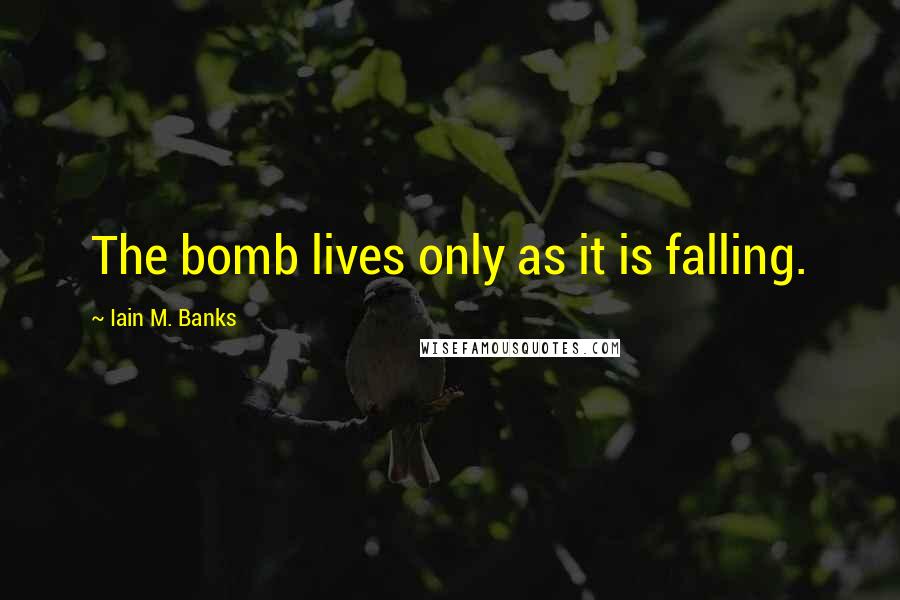 Iain M. Banks Quotes: The bomb lives only as it is falling.