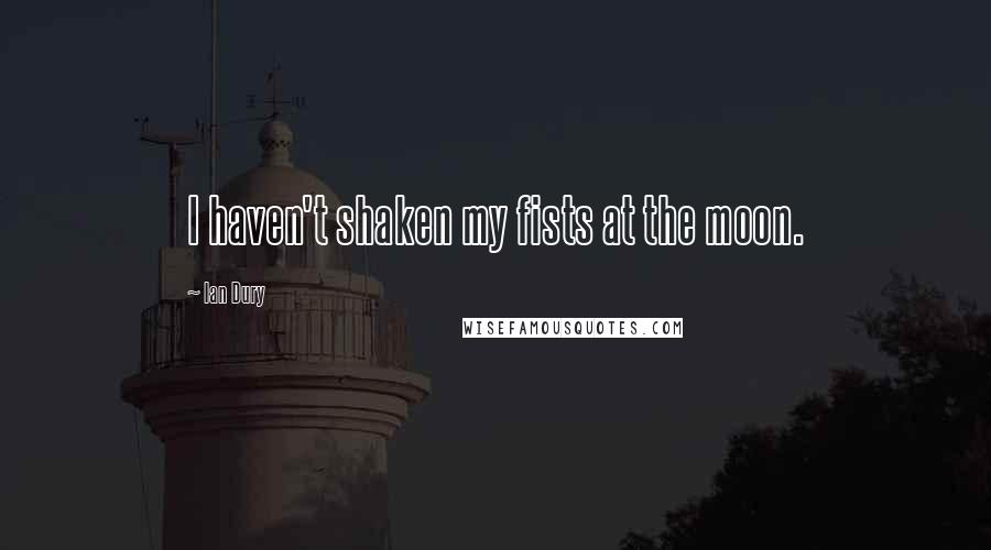 Ian Dury Quotes: I haven't shaken my fists at the moon.