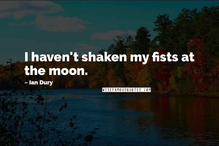 Ian Dury Quotes: I haven't shaken my fists at the moon.