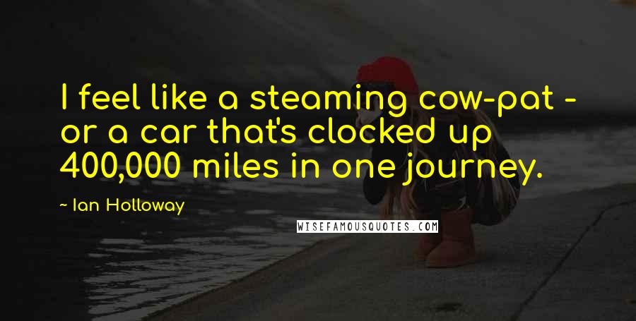 Ian Holloway Quotes: I feel like a steaming cow-pat - or a car that's clocked up 400,000 miles in one journey.