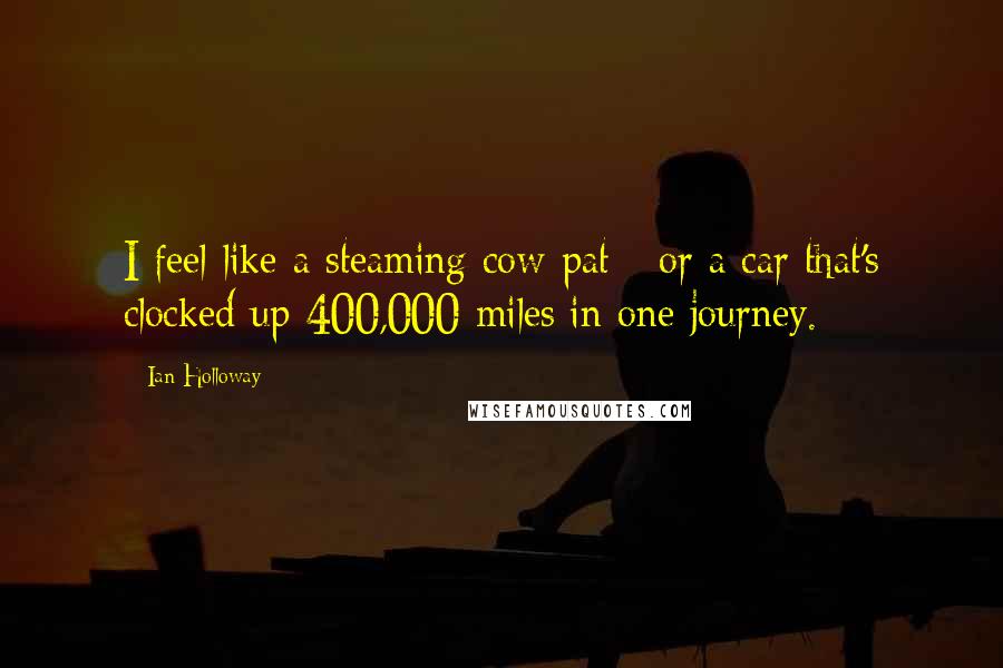 Ian Holloway Quotes: I feel like a steaming cow-pat - or a car that's clocked up 400,000 miles in one journey.