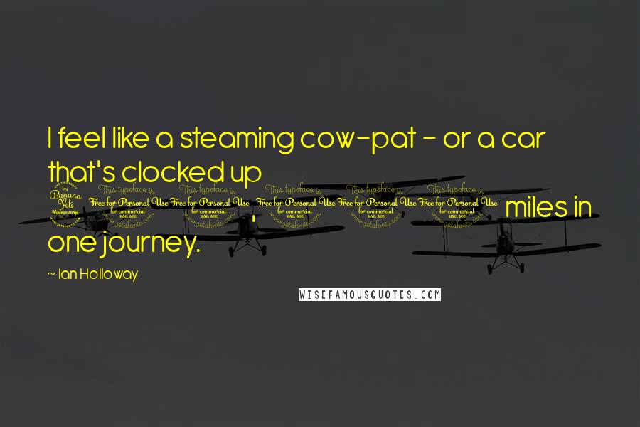 Ian Holloway Quotes: I feel like a steaming cow-pat - or a car that's clocked up 400,000 miles in one journey.