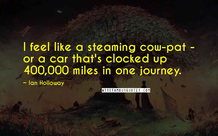 Ian Holloway Quotes: I feel like a steaming cow-pat - or a car that's clocked up 400,000 miles in one journey.