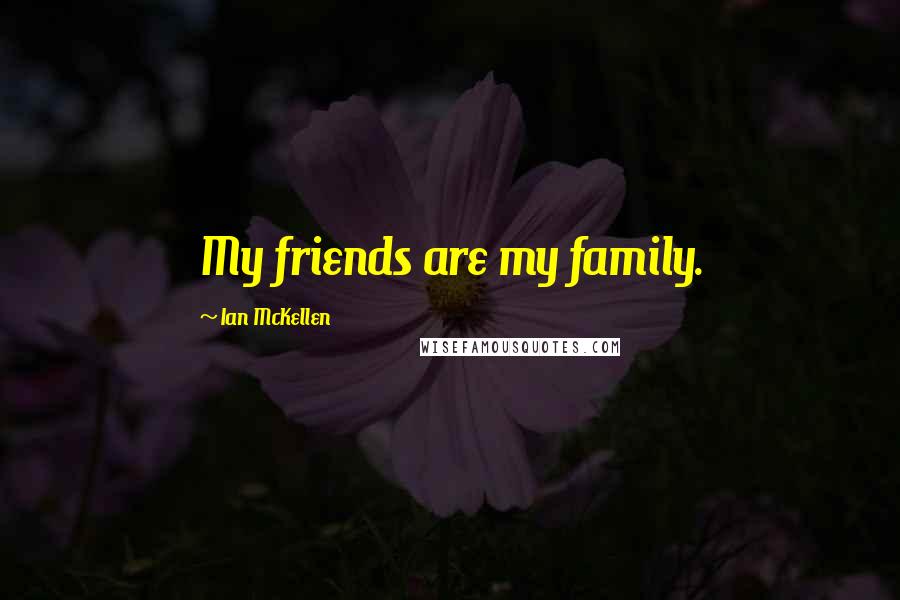 Ian McKellen Quotes: My friends are my family.