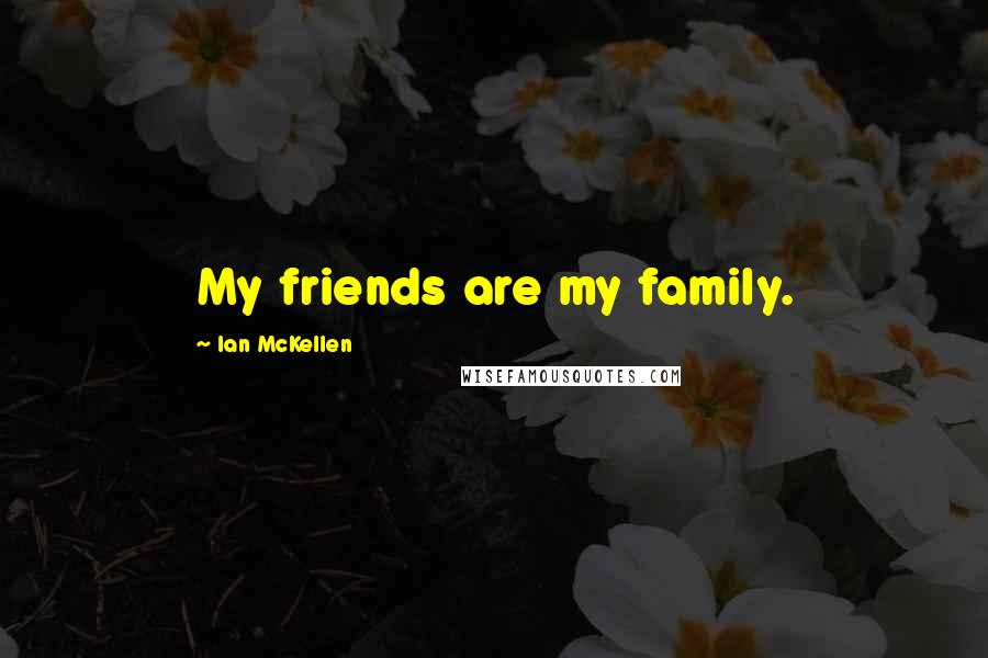 Ian McKellen Quotes: My friends are my family.
