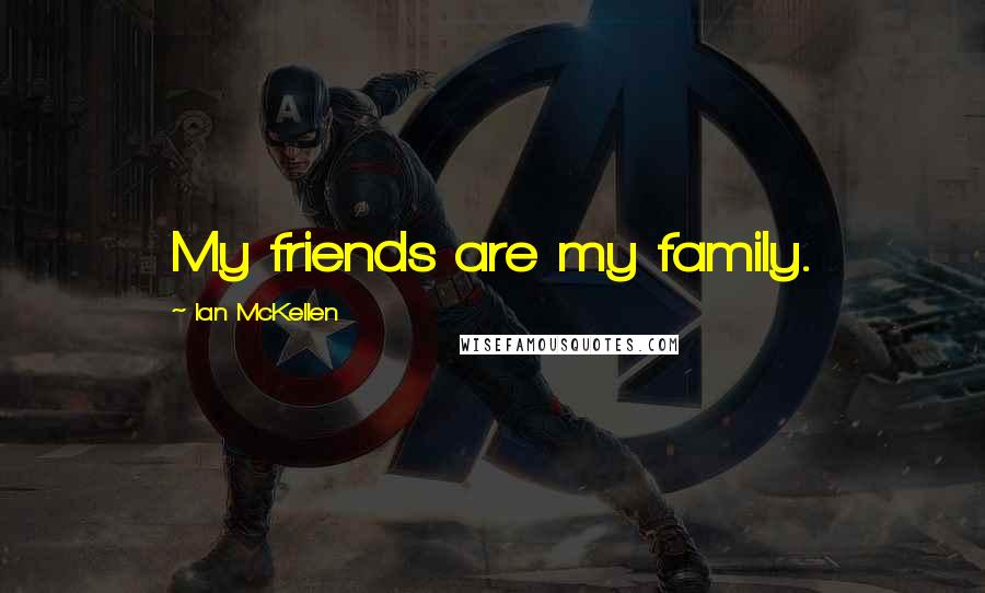 Ian McKellen Quotes: My friends are my family.